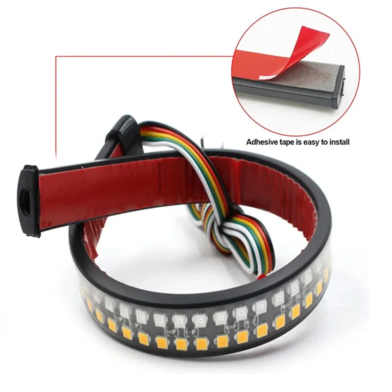 Motorcycle LED Bande 12V Jaune Clignotant Rouge Frein – Image 2